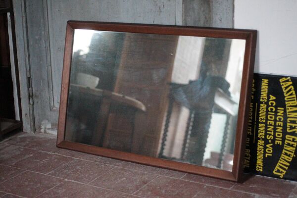 Grand miroir bois vintage, miroir mural, glace murale, scandinave style