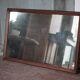 Large vintage wooden mirror, wall mirror, wall mirror, Scandinavian style