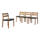 Niels Otto Moller Dining Chairs Model 84 Solid Beech Wood with Grey Velvet