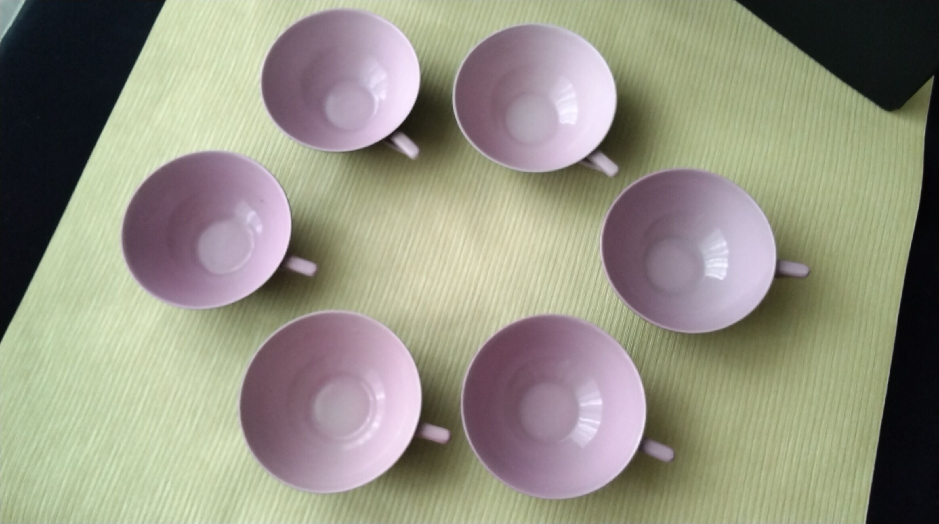 Set de 6 tasses à café ou thé en porcelaine de Limoges