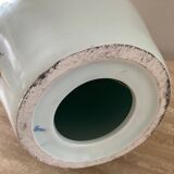 Signed lamp base in enameled porcelain