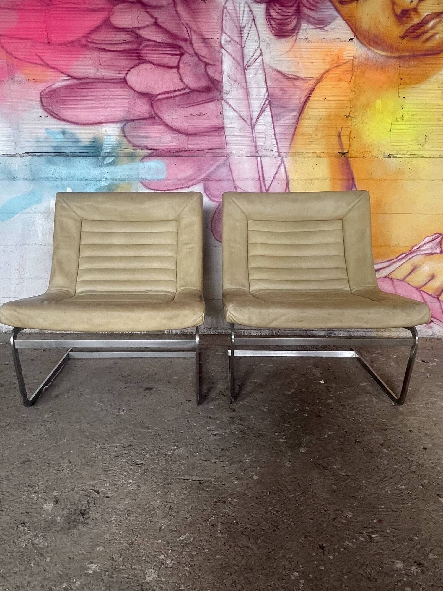 Rare pair of prototype armchairs by Erik Jorgensen.