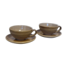 2 cups with sub-cups Earthenware from Longchamp
