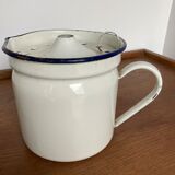 Vintage enamelled iron pitcher
