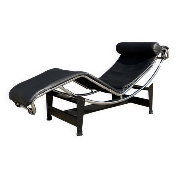 3x Original Cassina Le Corbusier Lc4 Black/chrome, New!
