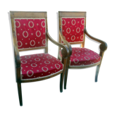 Anciens fauteuils Epoque Empire Restauration