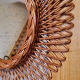 Vintage rattan mirror