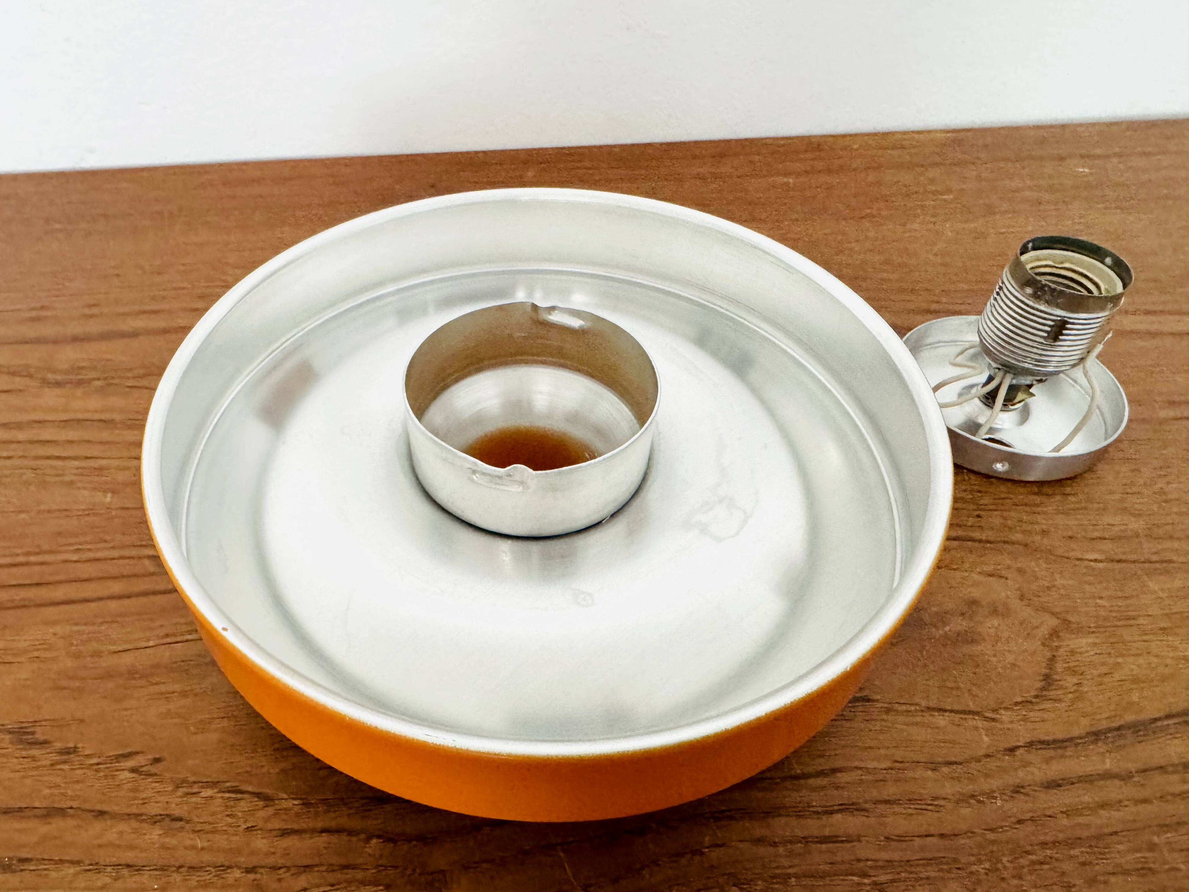 Orange 1970s Ufo Wall or Ceiling Lamp from Staff