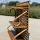 Vintage Rattan and Bamboo Wall Shelf – 1960s/70s