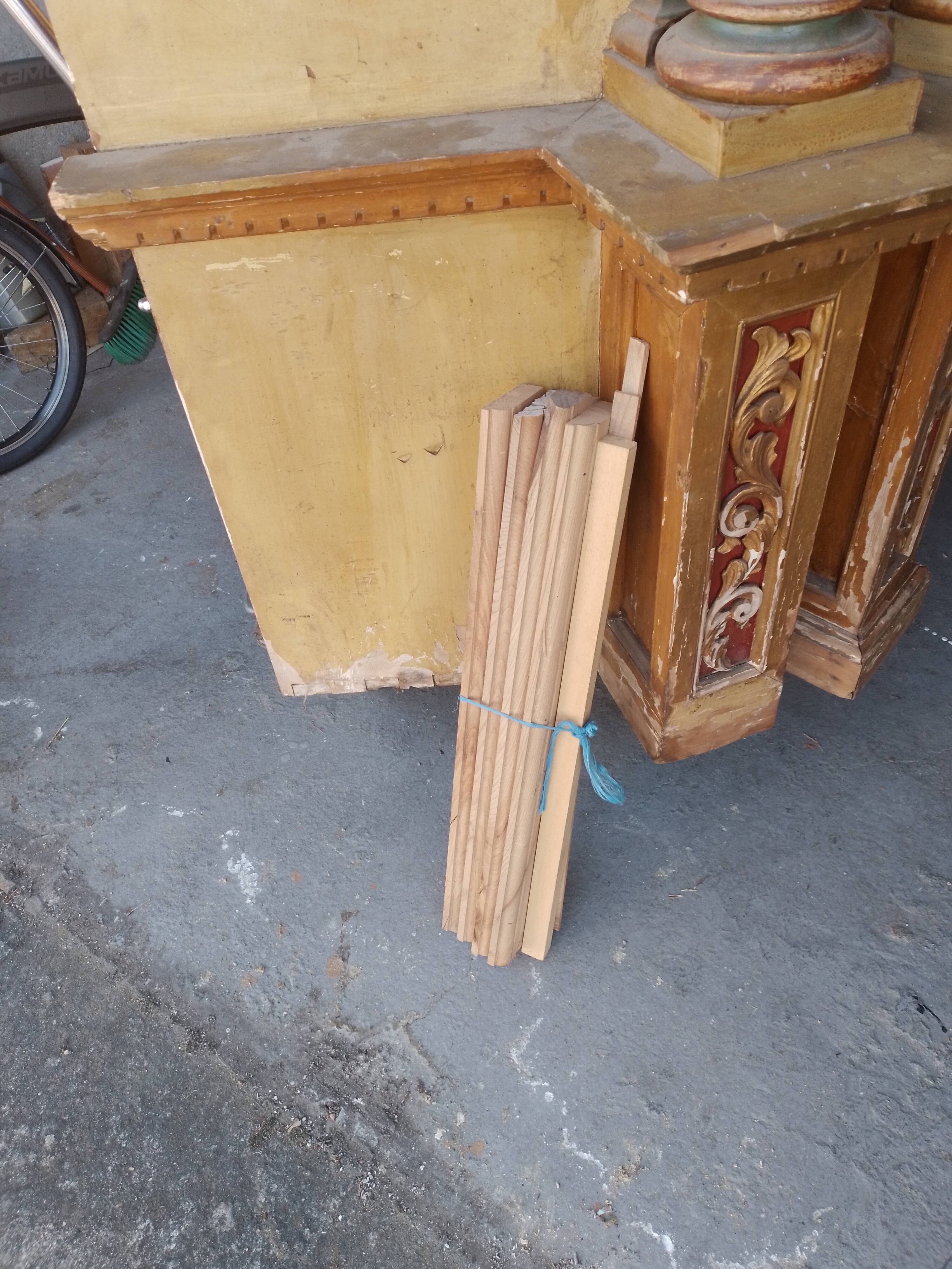 Superb early 19th century church tabernacle in gilded stuccoed wood