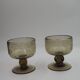 Verres à vin Biot en verre fumé marron-gris