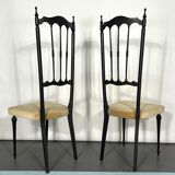 Italian Vintage set of two side Chiavari chairs from 50s