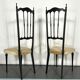 Italian Vintage set of two side Chiavari chairs from 50s