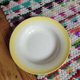 Assiette creuse tie and dye jaune