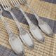 Set of 4 silver-plated forks in Boulenger antique style.