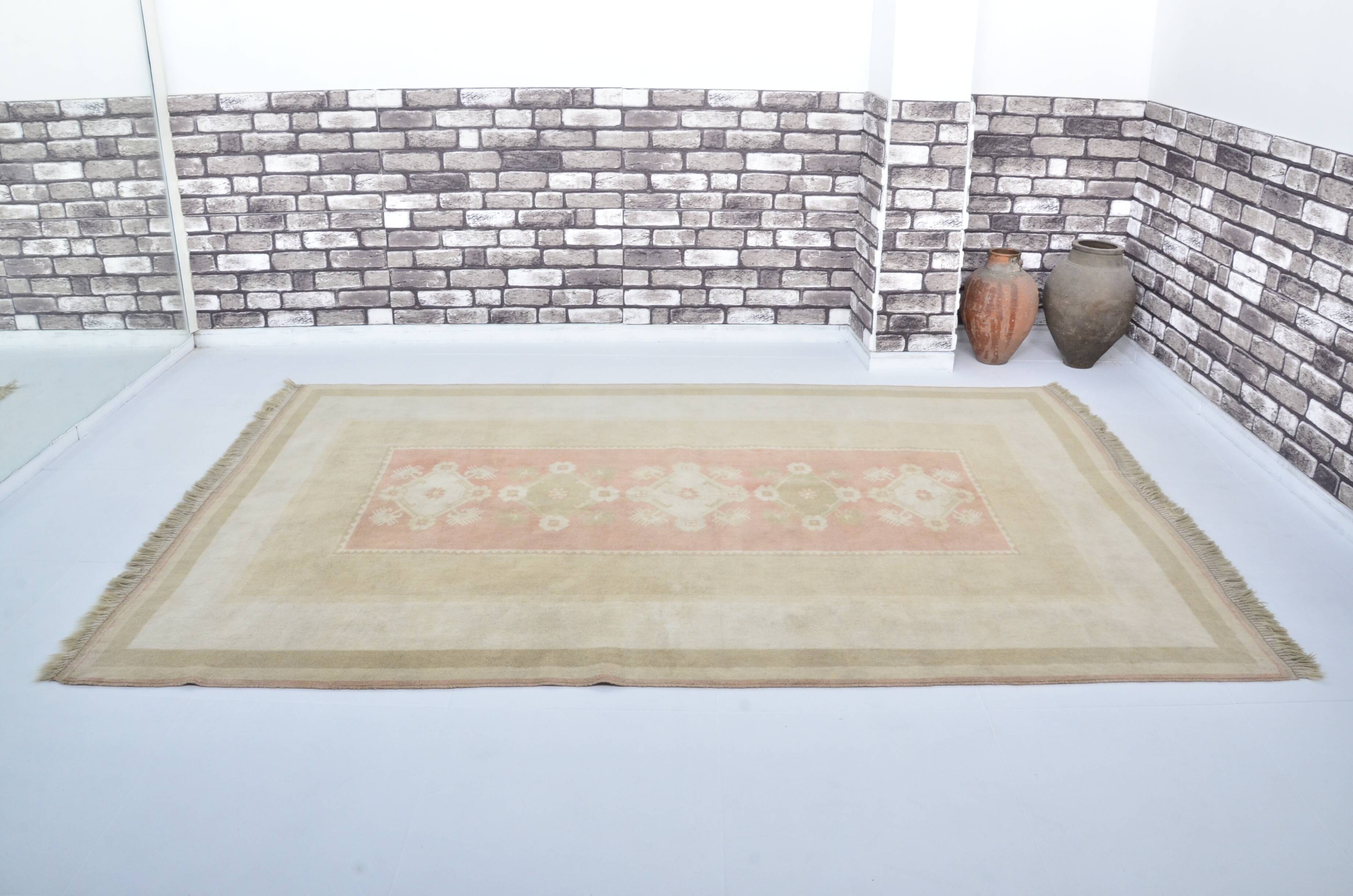 Tapis de sol Oushak vintage sku 3589