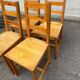 Lot de 4 chaises en pin massif rustique – Idéal cuisine