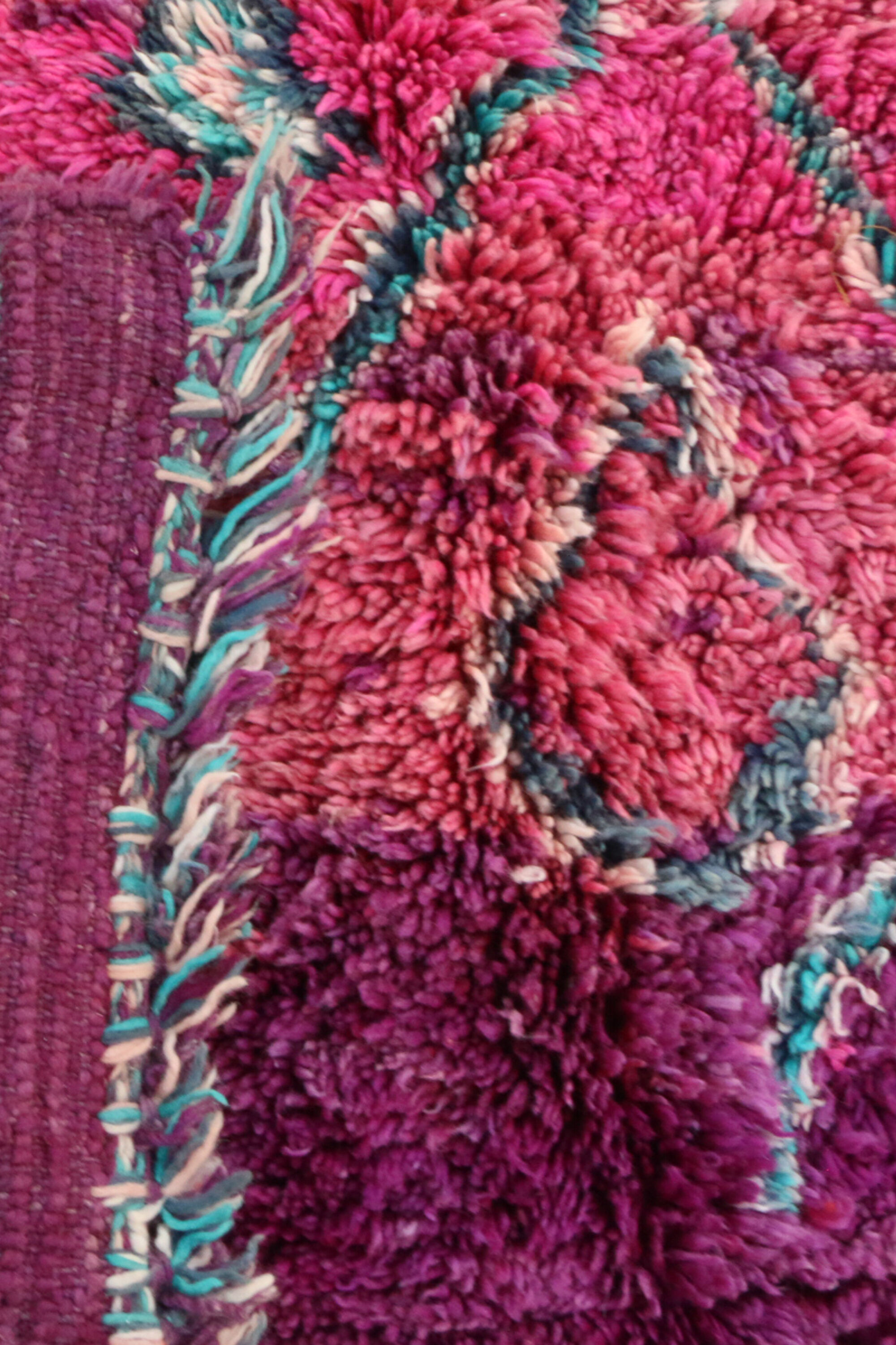 Tapis marocain rose 178 x 400 cm