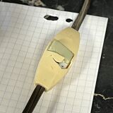 Lamp foot in gilded brass and black marble Louis XVI era around 1900