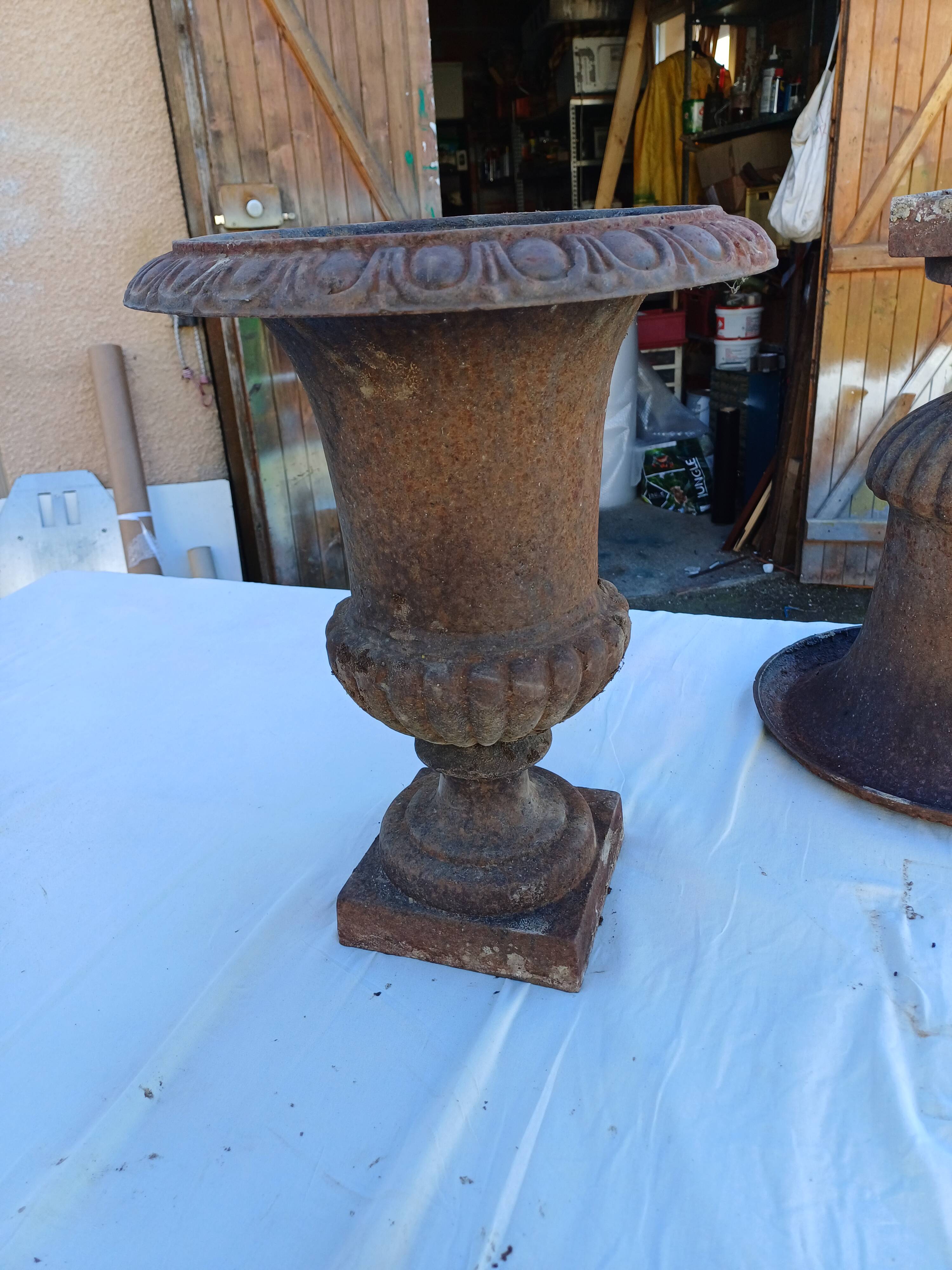 Paire de Vases Médicis Fonte 19 ème