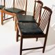 Suite de 5 chaises en palissandre et assise cuir édition BREOX - 1960