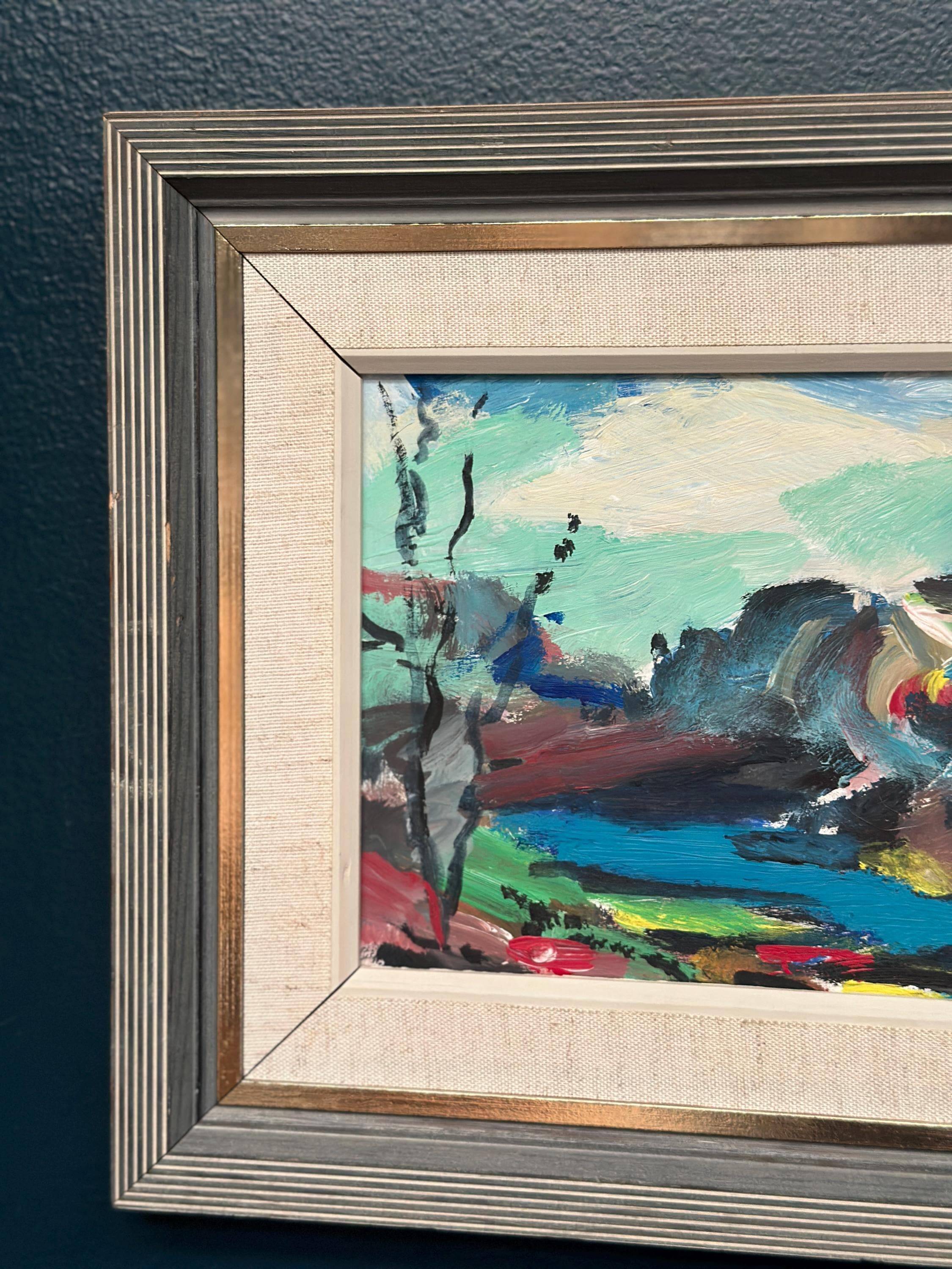 Original Swedish Oil on Panel – “Mountain Landscape” – Vintage & Framed