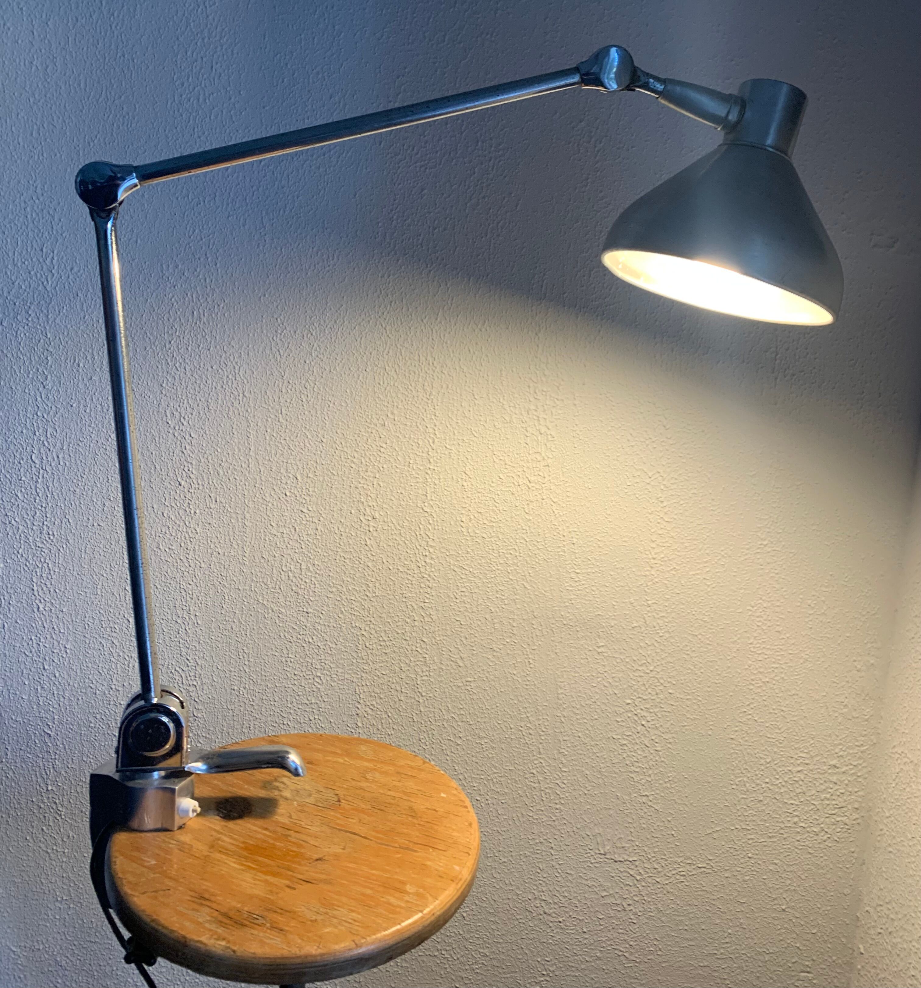 Vintage lamp 1950 industrial factory Jumo 820 - 75cm