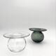 Duo Vases "Saturnus" Nanny Still Riihimäen Lasi Fumé & Clair Design Sc
