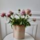 Ceramic and rattan vase 70s
