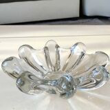 Large pocket organic floral shape/Corolla/Starry. Art Vannes France unsigned. Crystal.