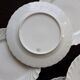 6 vintage white porcelain twisted Limoges Haviland dinner plates
