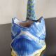 Ashtray or small planter in the shape of a swan made of Quimper earthenware.