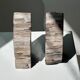 Black petrified wood bookend H17 L17 P6