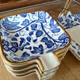 Serviteur 4 cendriers Waechtersbach Germany anse rotin