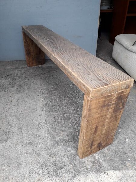 Old solid wood bench