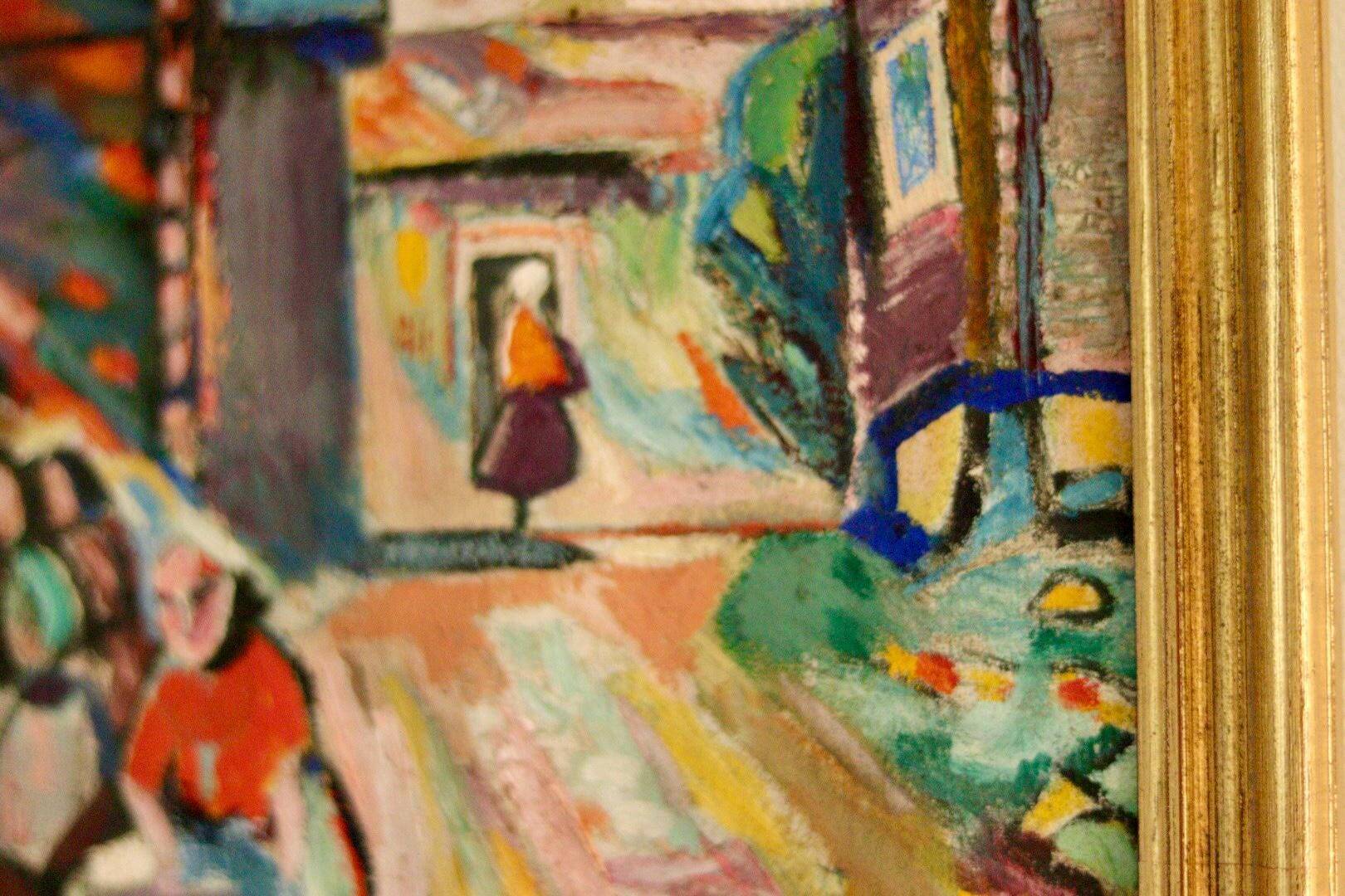 "Village scene" attributed to Sjöberg