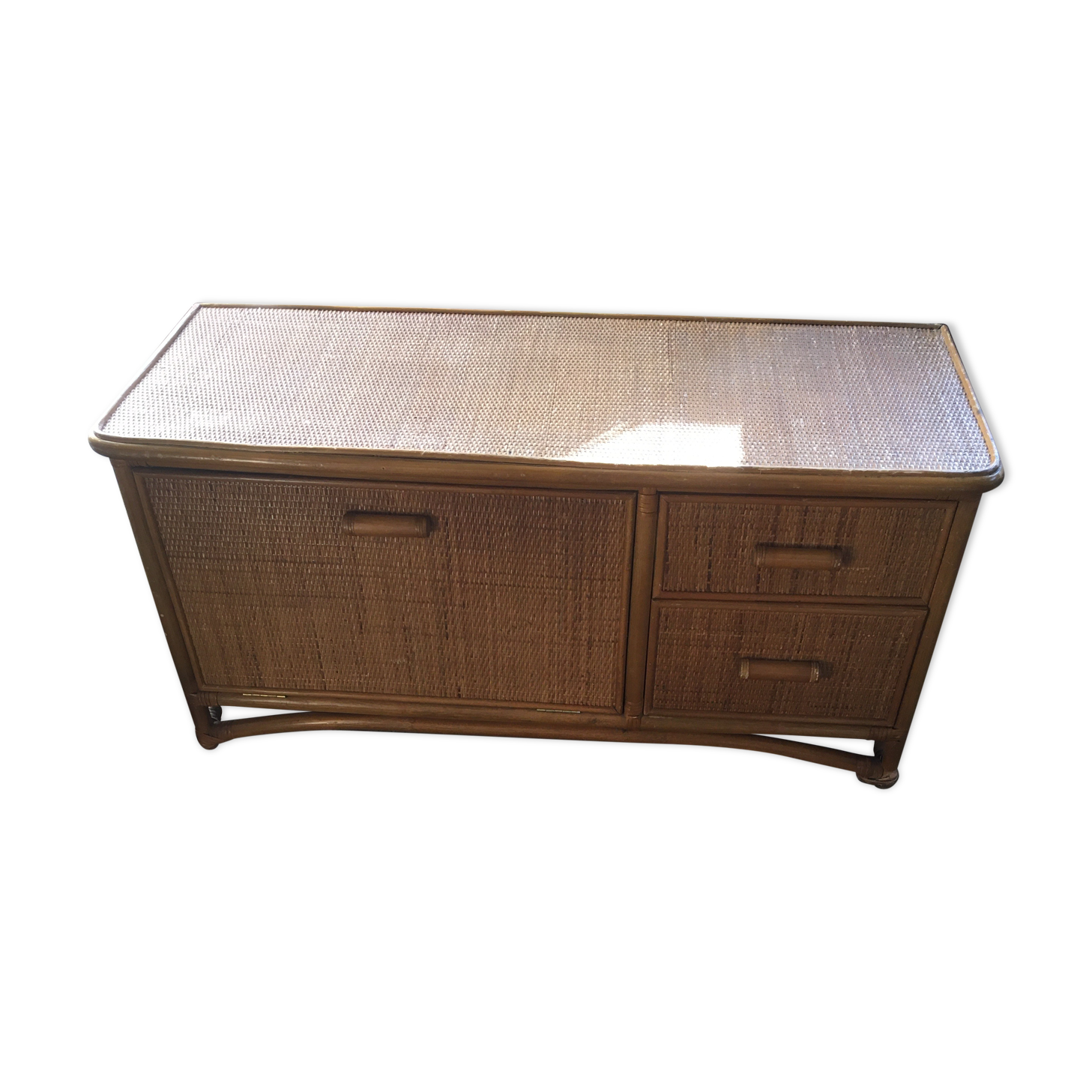 Low rattan furniture