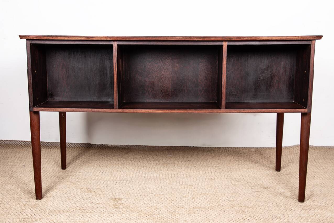 Bureau danois en palissandre et piètement en teck, Johannes Andersen 1960