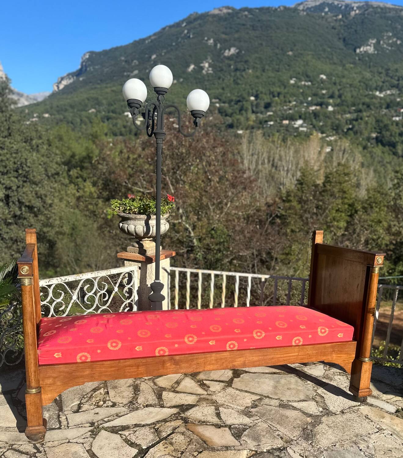 19th Century Empire Period Solid Walnut Daybed