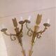 Ancienne paire d'appliques en bronze doré de style empire