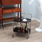 Vintage foldable serving trolley / bar cart design 1960s