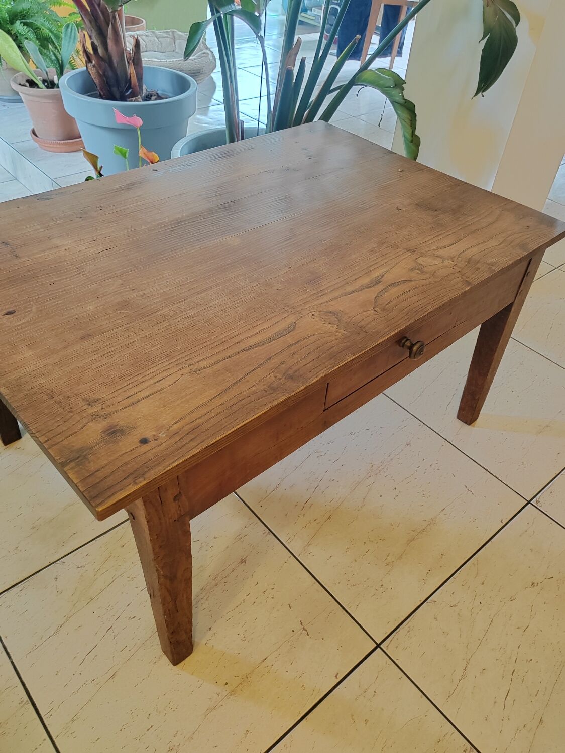 Antique solid wood coffee table