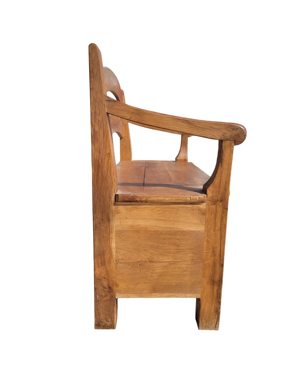 Blonde wooden chest bench