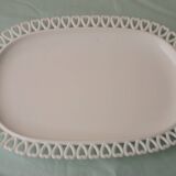 Opaline glass plate with hearts