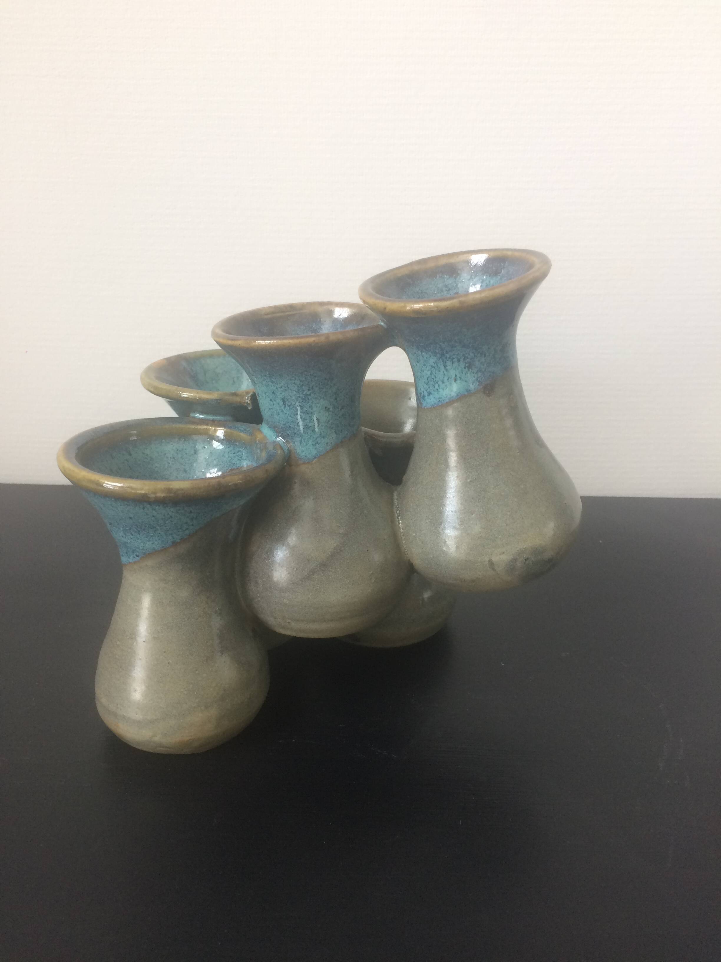 Ceramic vase signed Nika