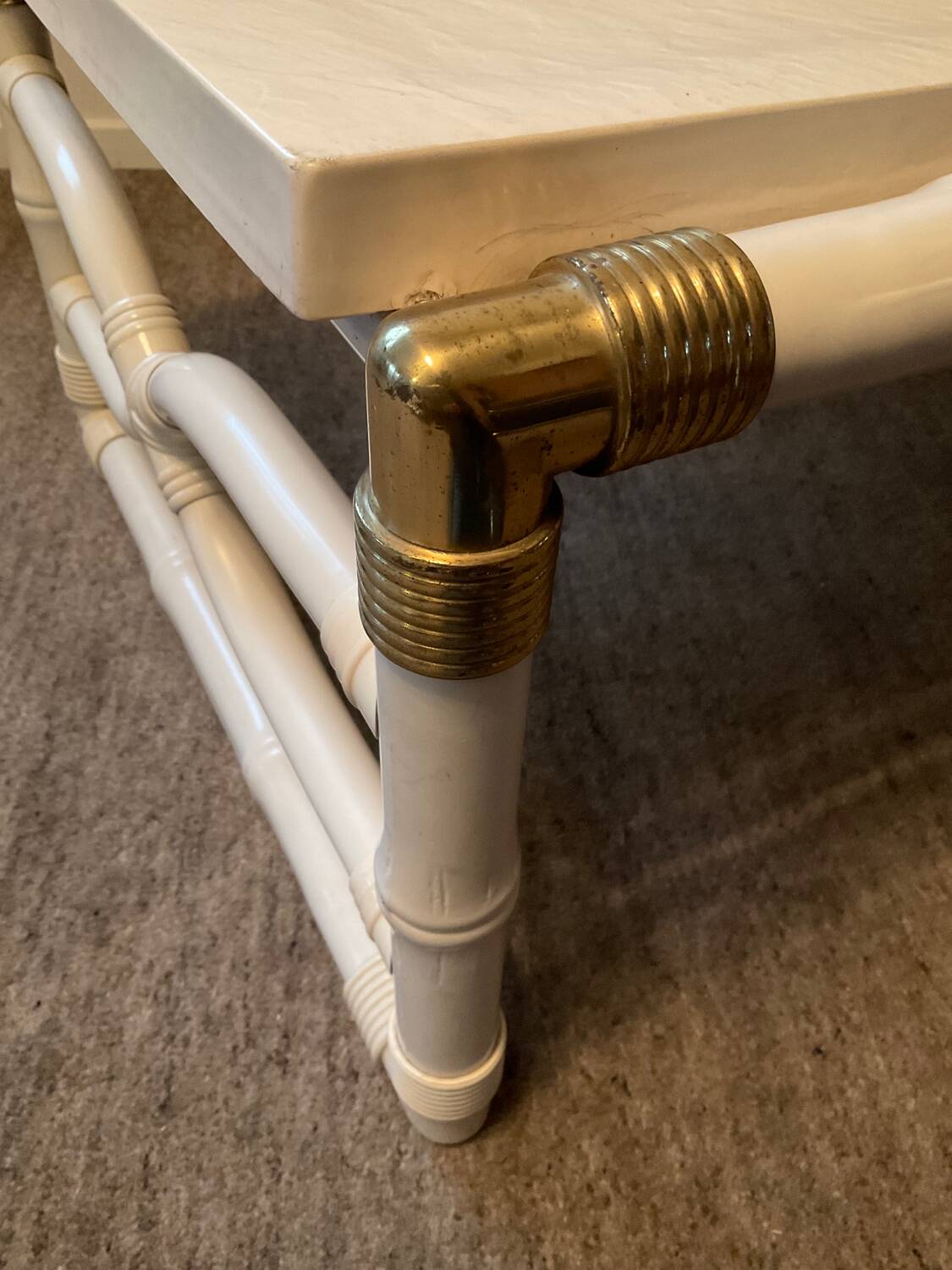 1970s "Kettal" Bamboo Coffee Table in Fiberglass