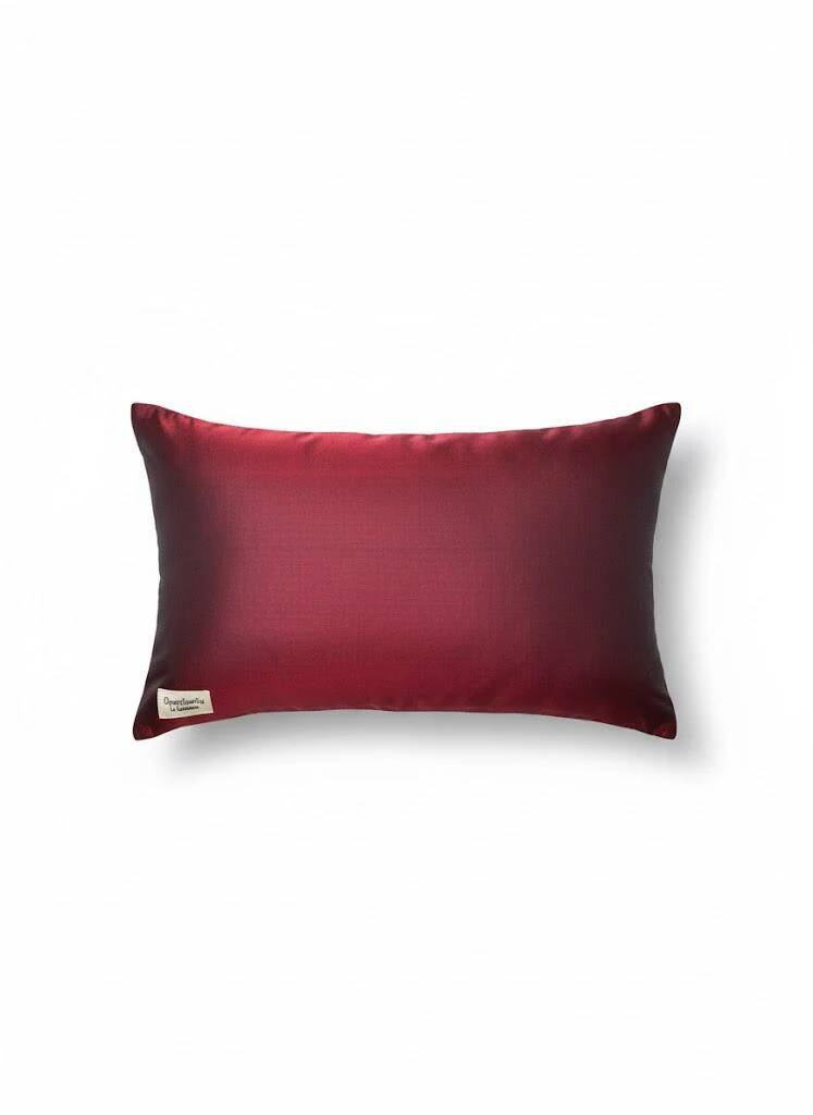 Housse de coussin kachin bordeaux et beige (rida) 30x50 cm