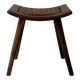Stool / side table in wood and rope, France 1950