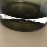 Scandinavian mid century vase in khaki grey glass