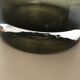 Vase mid century scandinave en verre gris kaki